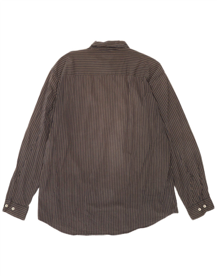 Мужская рубашка Marlboro Classics 2XL, хлопок в черную полоску