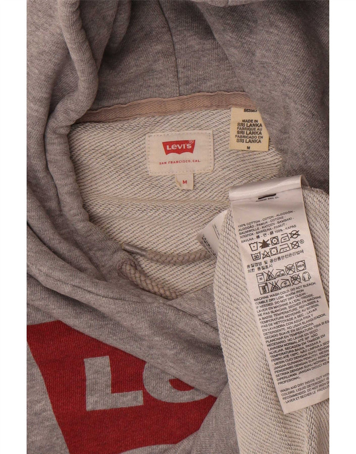 Мужской джемпер с капюшоном Levi's с рисунком, средний серый хлопок с крапинками