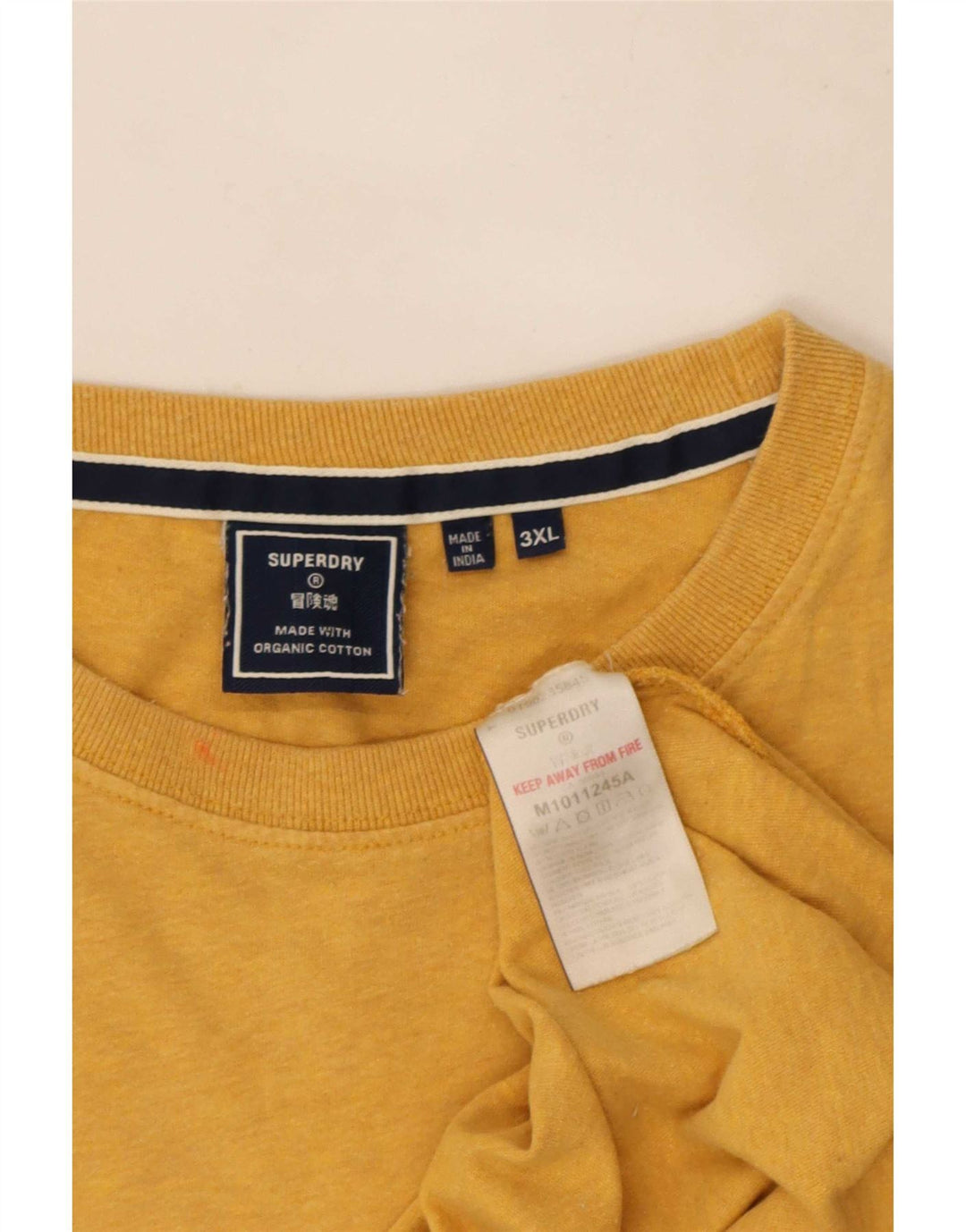 Мужская футболка Superdry Top 3XL, желтый хлопок