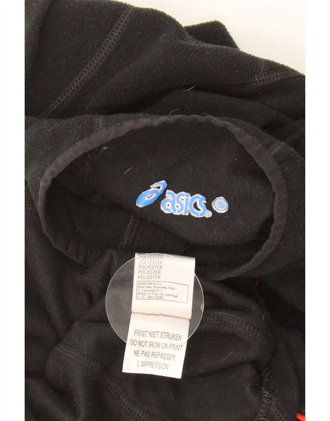 Мужской флисовый джемпер Asics с воротником на молнии, маленький черный, полиэстер