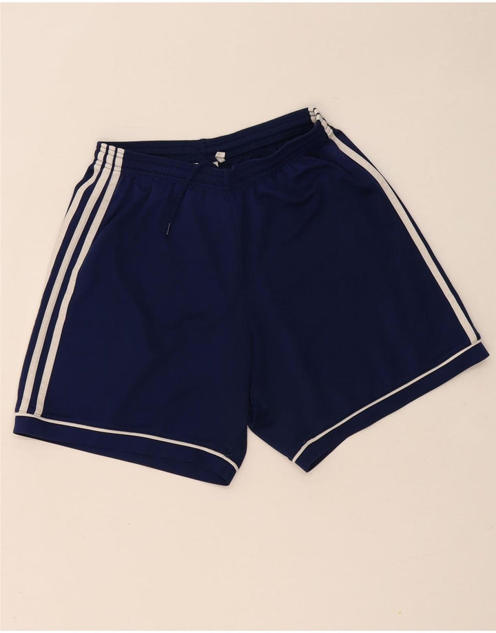 Мужские спортивные шорты Adidas Climalite среднего размера, темно-синие, полиэстер