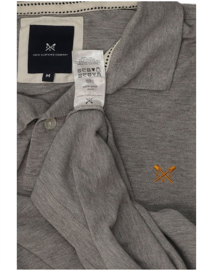 Crew Clothing Мужская рубашка поло среднего серого цвета из хлопка