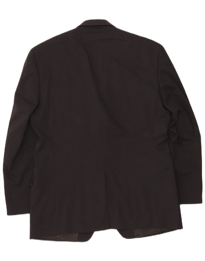 Мужской пиджак Chaps на 2 пуговицах, Великобритания, 42 XL, черная шерсть