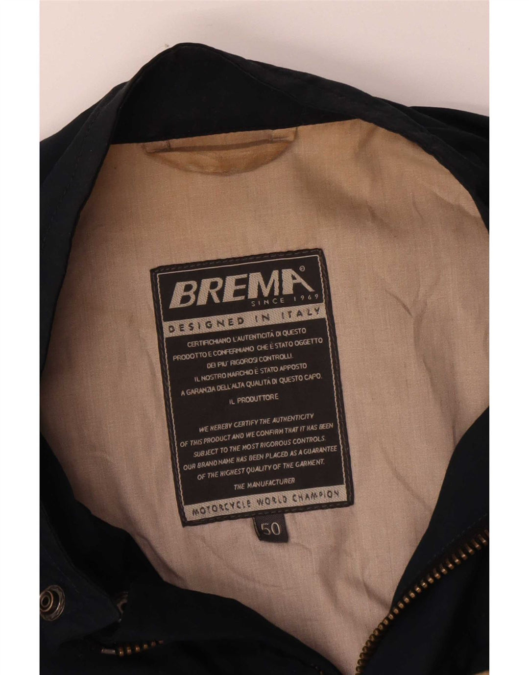 Мужская куртка-бомбер с рисунком Brema IT 50, темно-синяя, большая