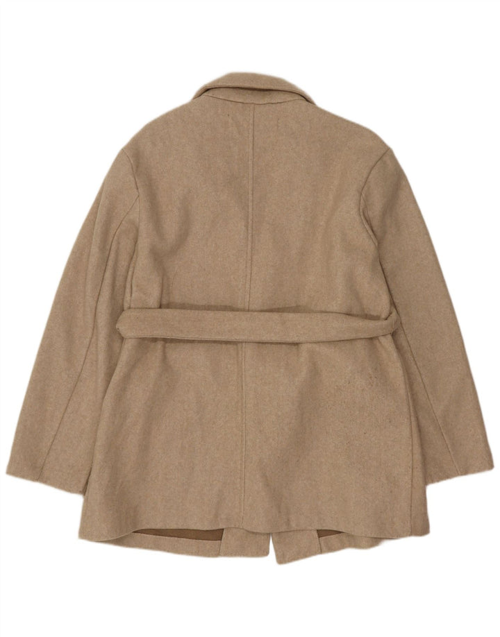 Женский удлиненный пиджак оверсайз Zara UK 6 XS, бежевый полиэстер