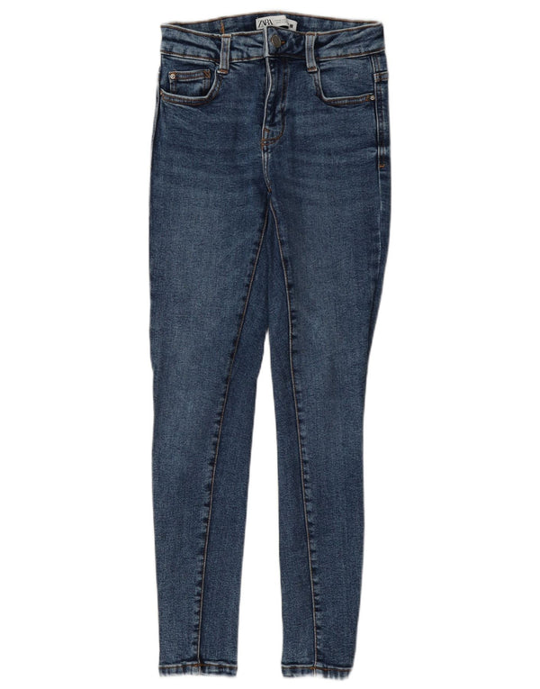 Женские джинсы скинни Zara EU 34 2XS W24 L28, синий хлопок