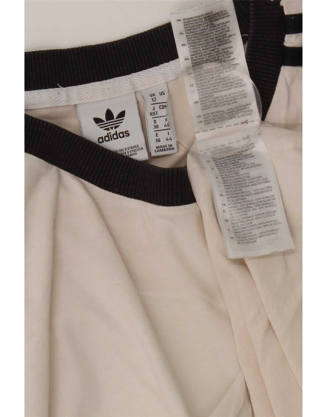 Женская футболка Adidas Top UK 12 Medium White Cotton