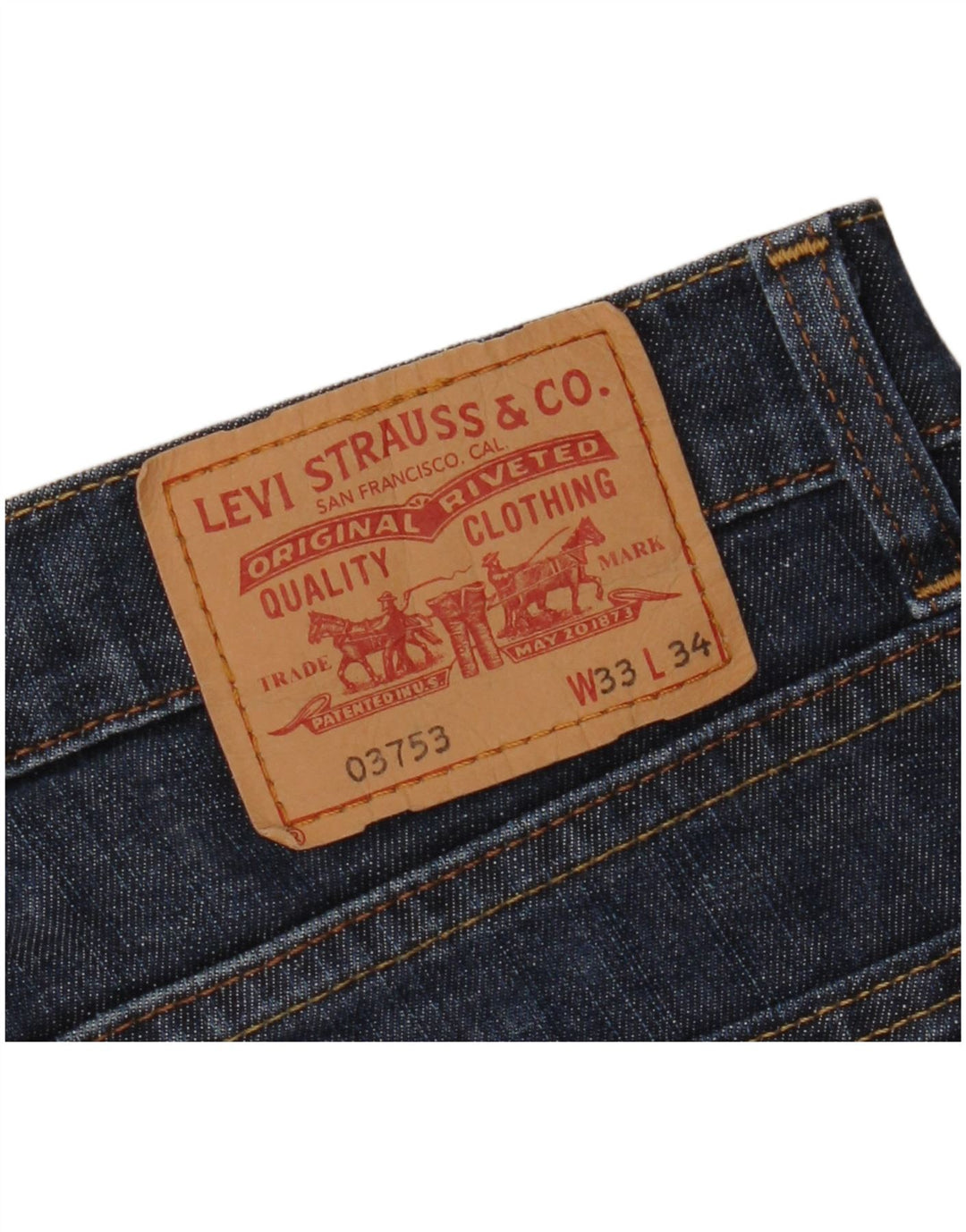 Мужские узкие джинсы Levi's W33 L30 темно-синие