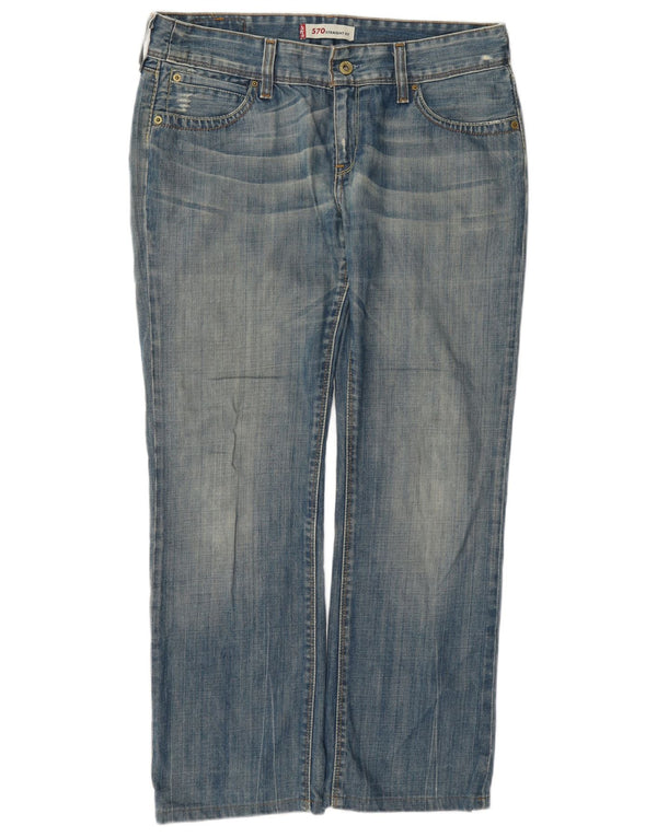 Женские прямые джинсы Levi's 570 W32 L28, синий хлопок