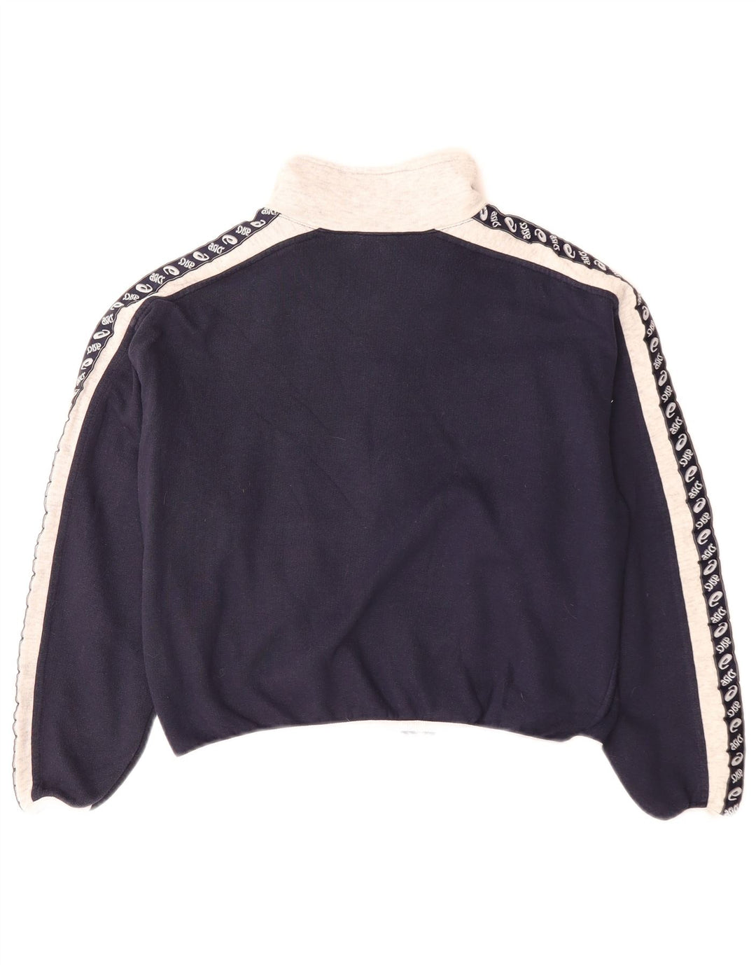 Женская спортивная куртка с графическим рисунком Asics UK 10, маленькая темно-синяя с цветными блоками