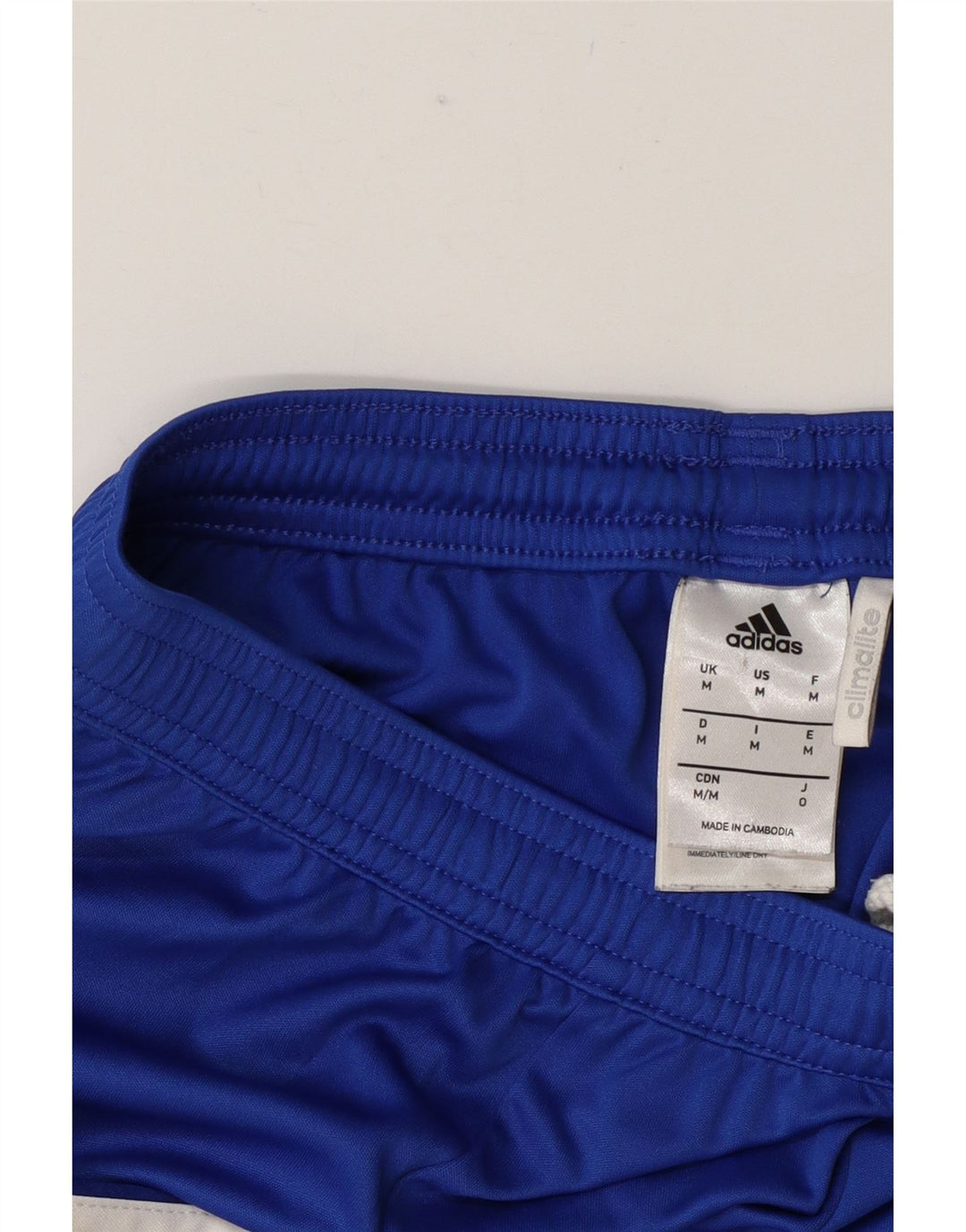 Мужские спортивные шорты Adidas Climalite, средний синий, полиэстер с цветными блоками