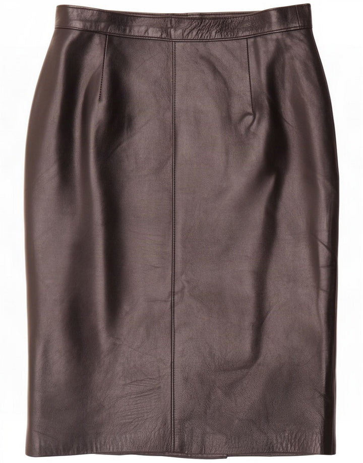 Винтажная женская кожаная юбка IT 44 Medium W28 Черная
