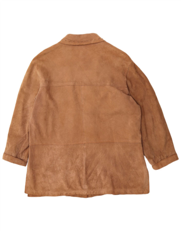 Винтажная женская замшевая куртка IT 44 Medium Beige Leather