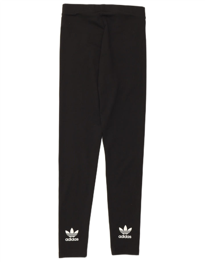 Женские леггинсы Adidas UK 10, маленькие черные из полиэстера