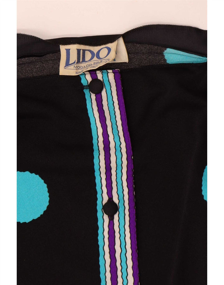 Женское платье свободного кроя Lido UK 14, большой черный полиамид с геометрическим рисунком