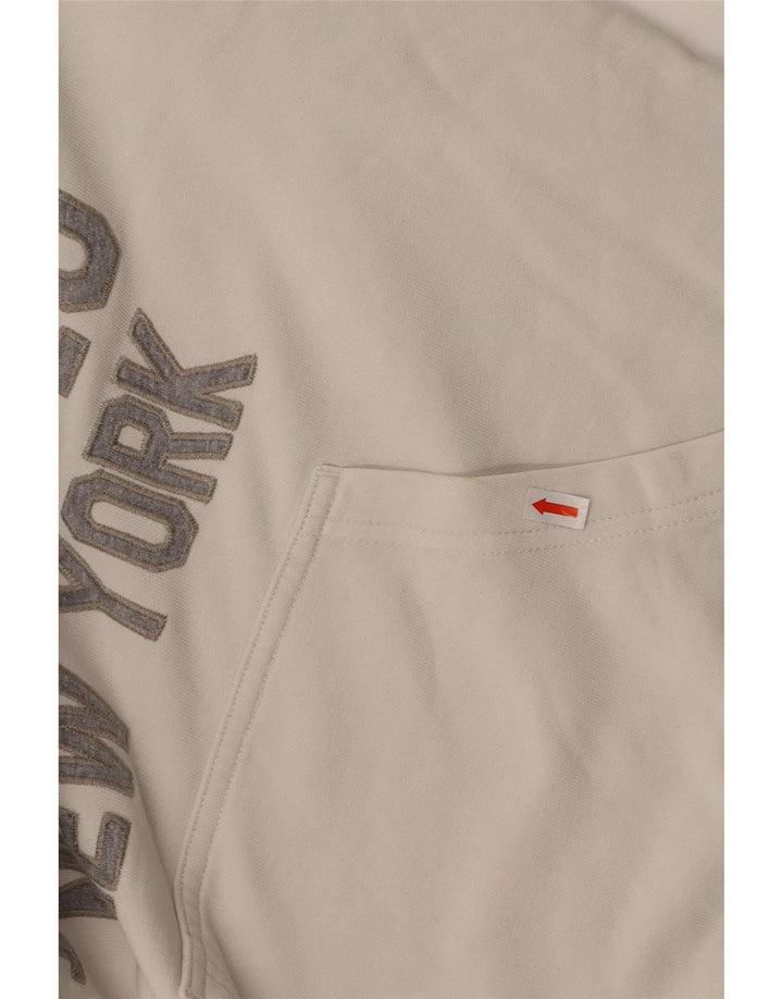 CHAMPION Mens Graphic Hoodie Jumper Medium White
