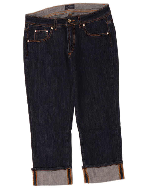 TRUSSARDI Женские джинсы-капри W29 L22 Темно-синие, хлопок