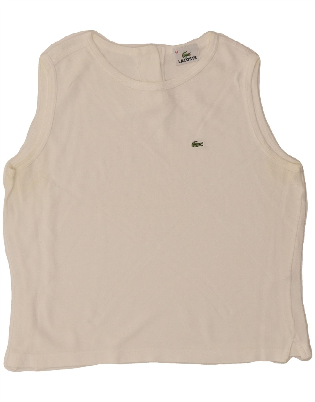 LACOSTE Женский жилет, размер 44, большой, белый хлопок