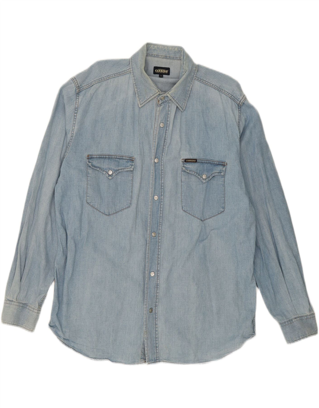 CARRERA Mens Denim Shirt XL Blue Cotton Vintage Carrera and Second-Hand Carrera from Messina Hembry 