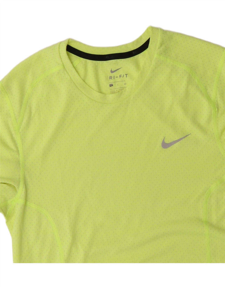 Мужская футболка Nike Dri Fit, маленькая, желтая