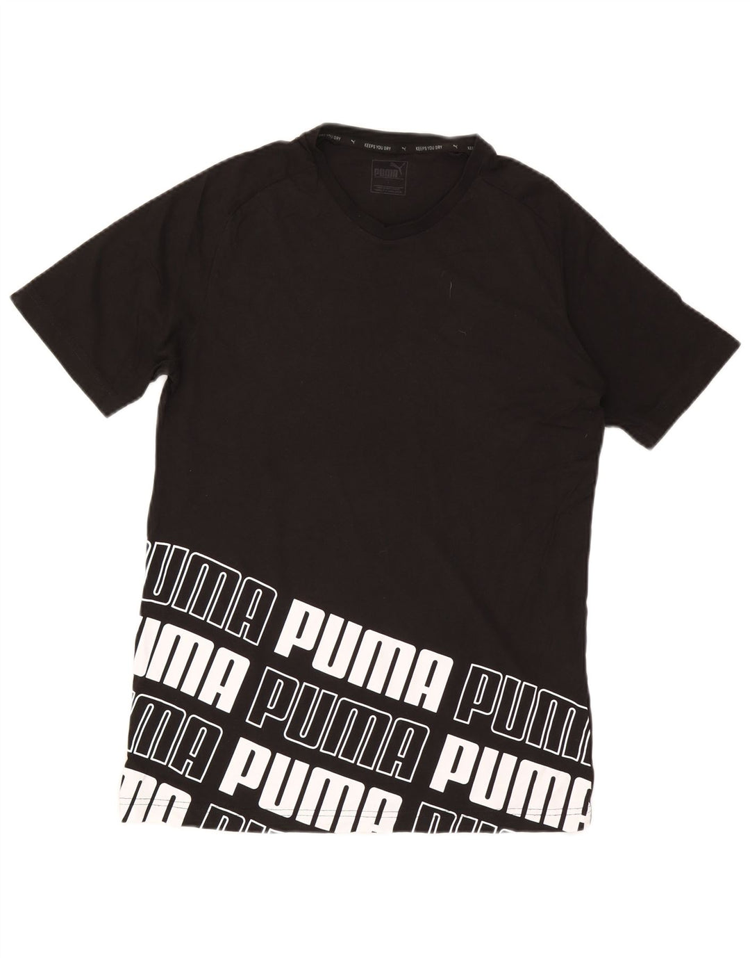 Мужская футболка с рисунком Puma, большая черная хлопковая рубашка