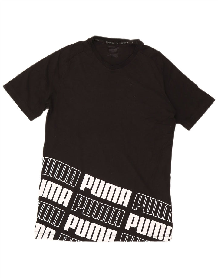 Мужская футболка с рисунком Puma, большая черная хлопковая рубашка