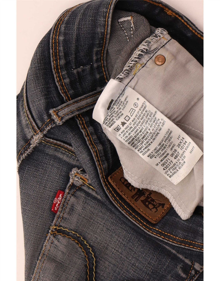 Женские джинсы Levi's 571 Super Low Slim W28 L34 синие, хлопок