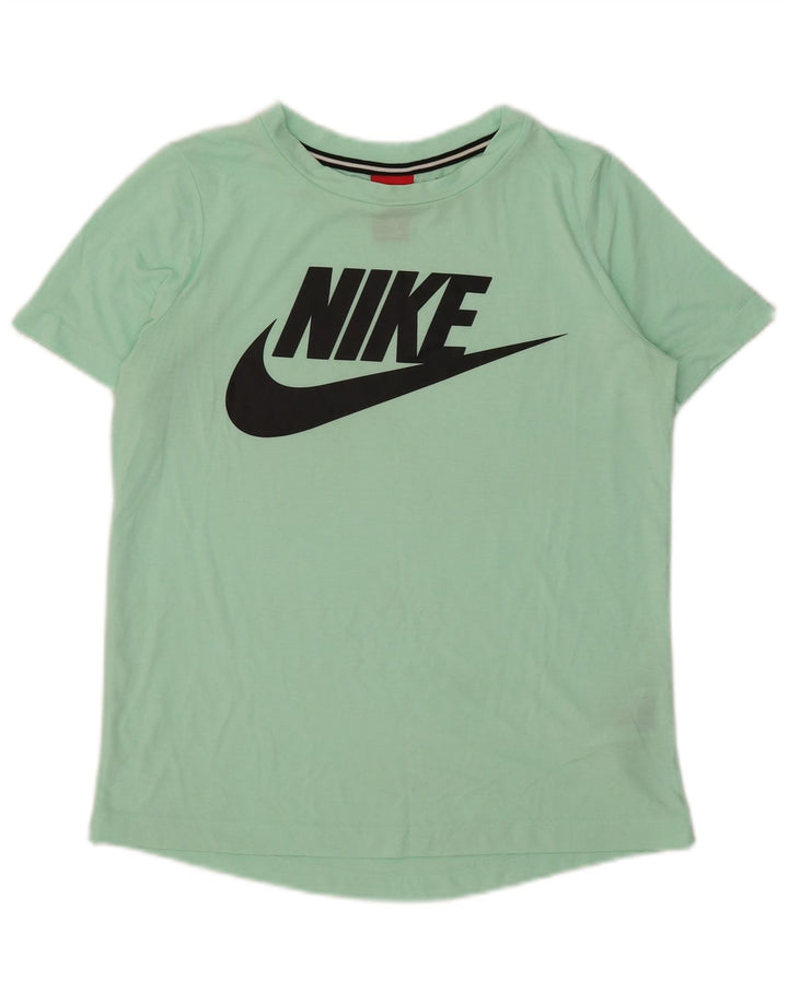 Женская футболка с рисунком Nike Top UK 10, маленькая зеленая, полиэстер