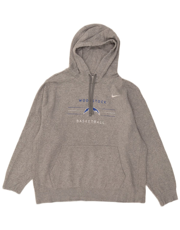 Мужской джемпер с капюшоном Nike Woodstock Graphic XL, серый хлопок с крапинками