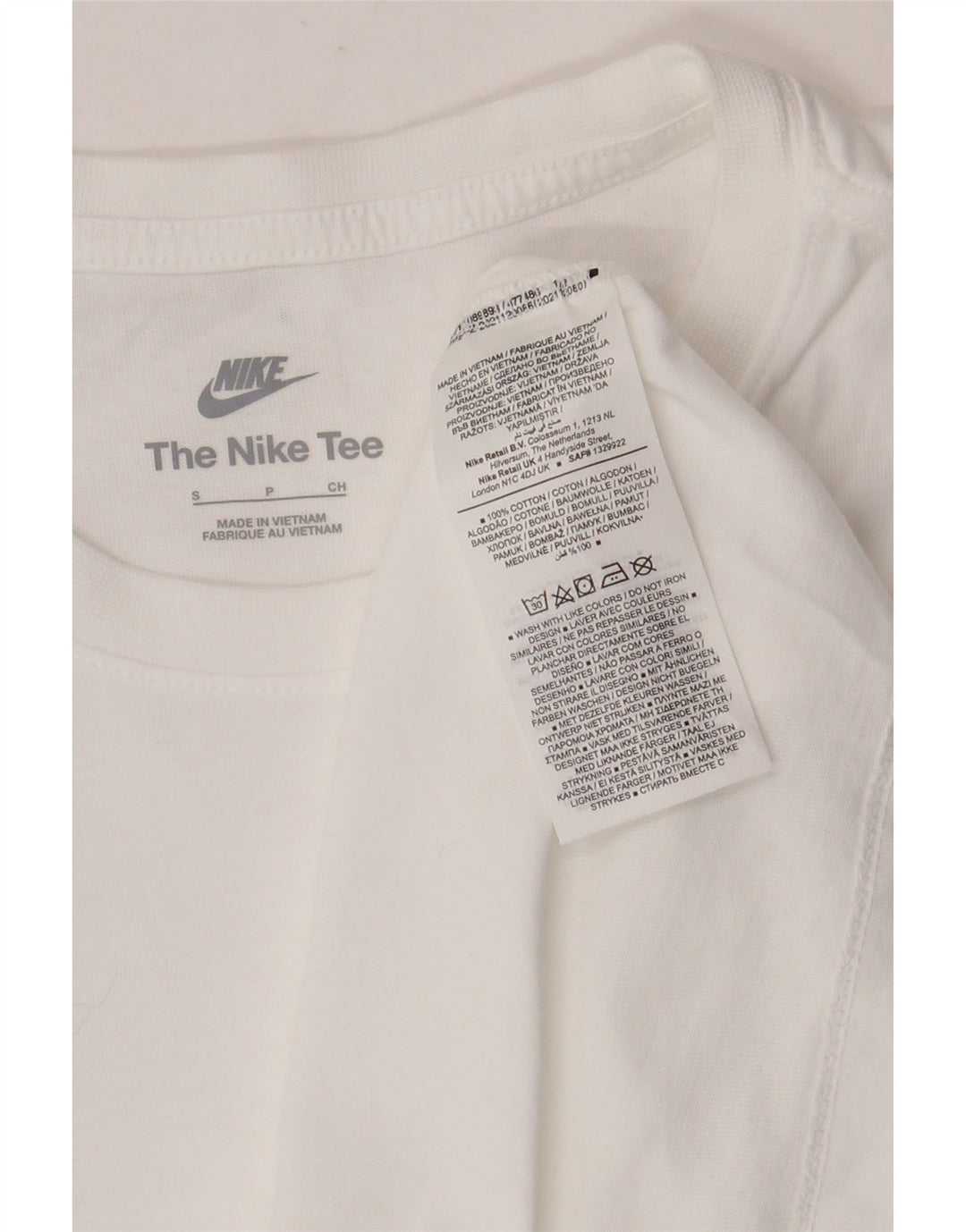 Мужская футболка Nike, маленький белый хлопок