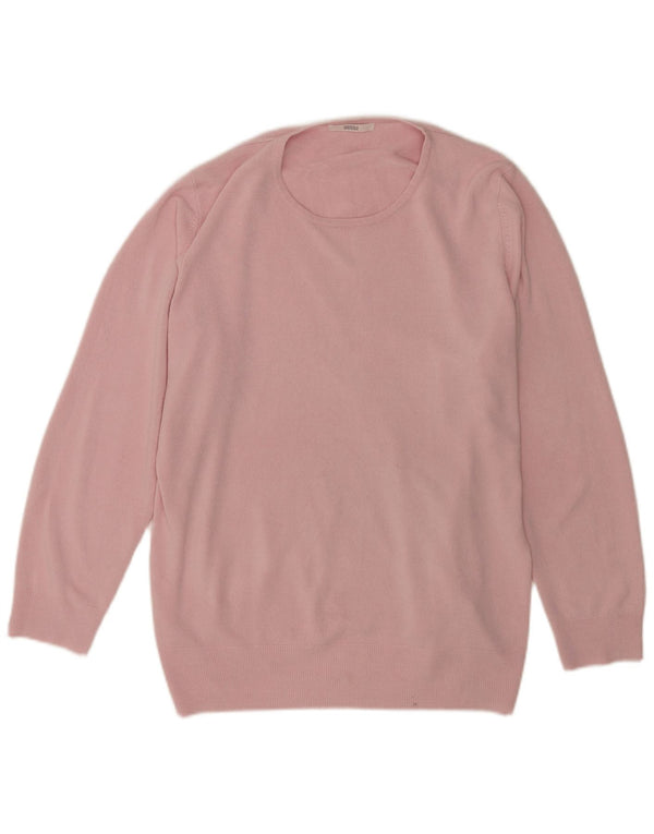 Женский джемпер с круглым вырезом Marks & Spencer UK 18 XL Розовый