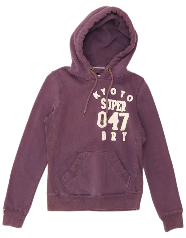 Женский джемпер с капюшоном Superdry UK 6 XS Фиолетовый хлопок