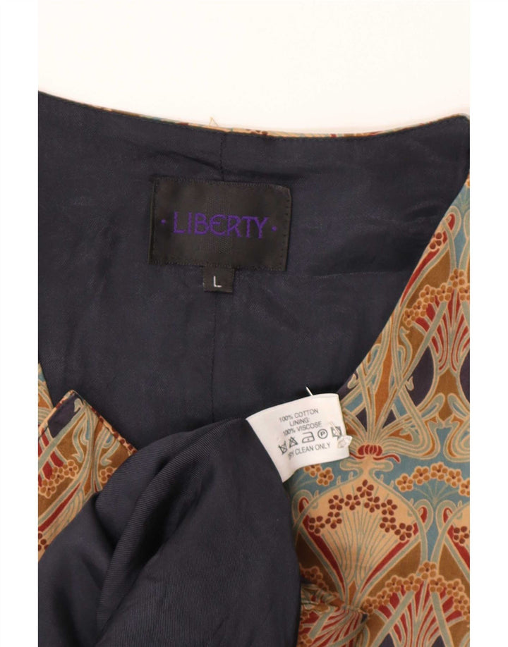 Мужской жилет Liberty, большой бежевый, хлопковый с цветочным принтом