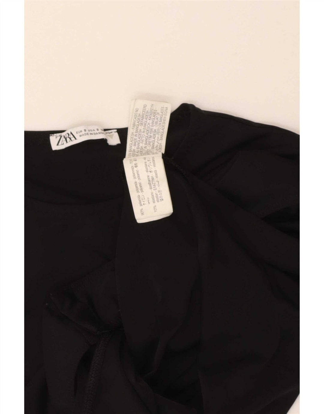 Женское боди Zara UK 8, маленькое черное из полиамида