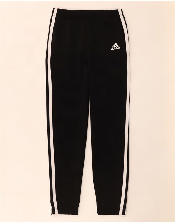 Adidas Boys Tracksuit Trousers Joggers 6-7 Years Black Polyester