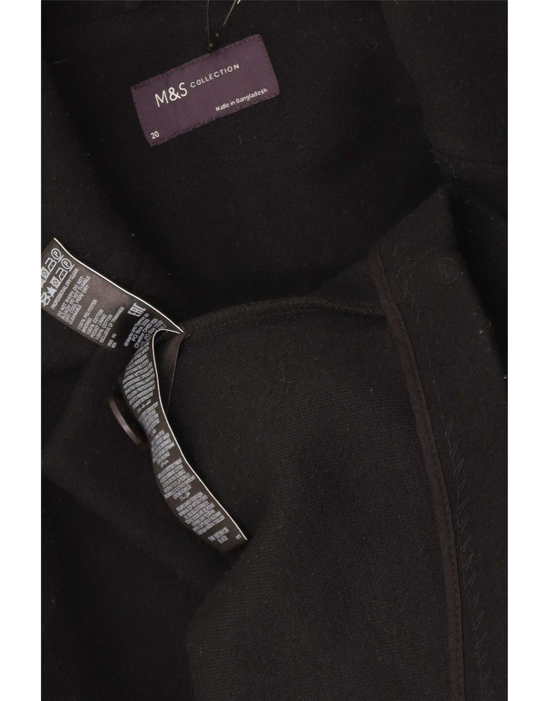 Женское пальто Marks & Spencer UK 20 2XL, черный полиэстер