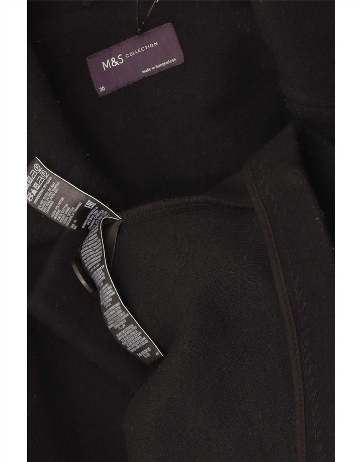 Женское пальто Marks & Spencer UK 20 2XL, черный полиэстер
