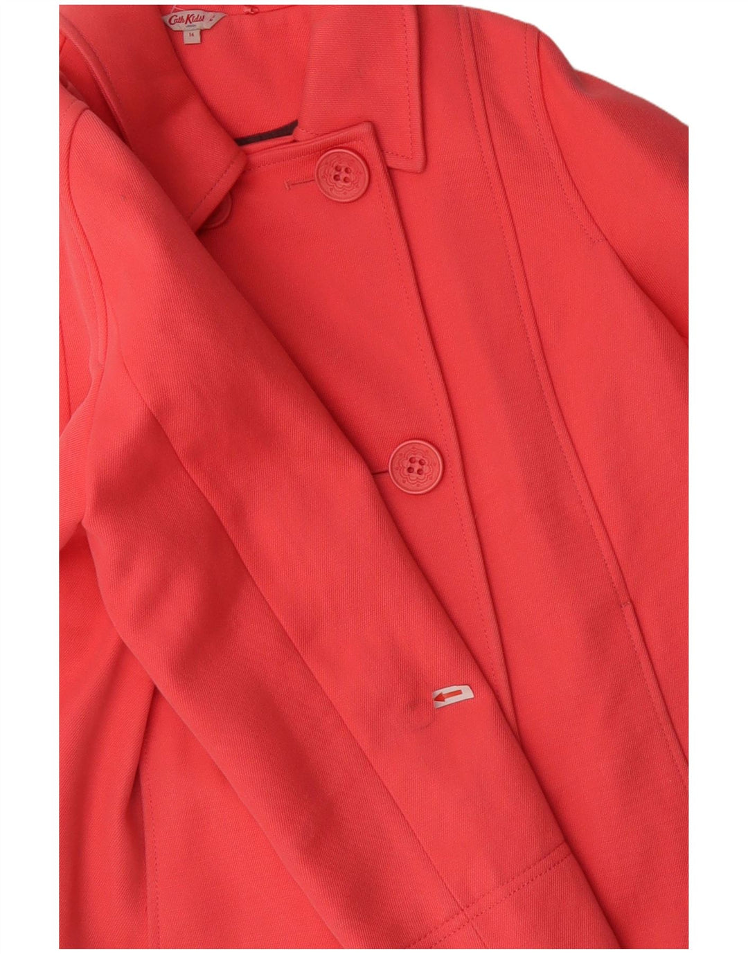 Женское двубортное полупальто Cath Kidston, Великобритания, 14, большой розовый хлопок