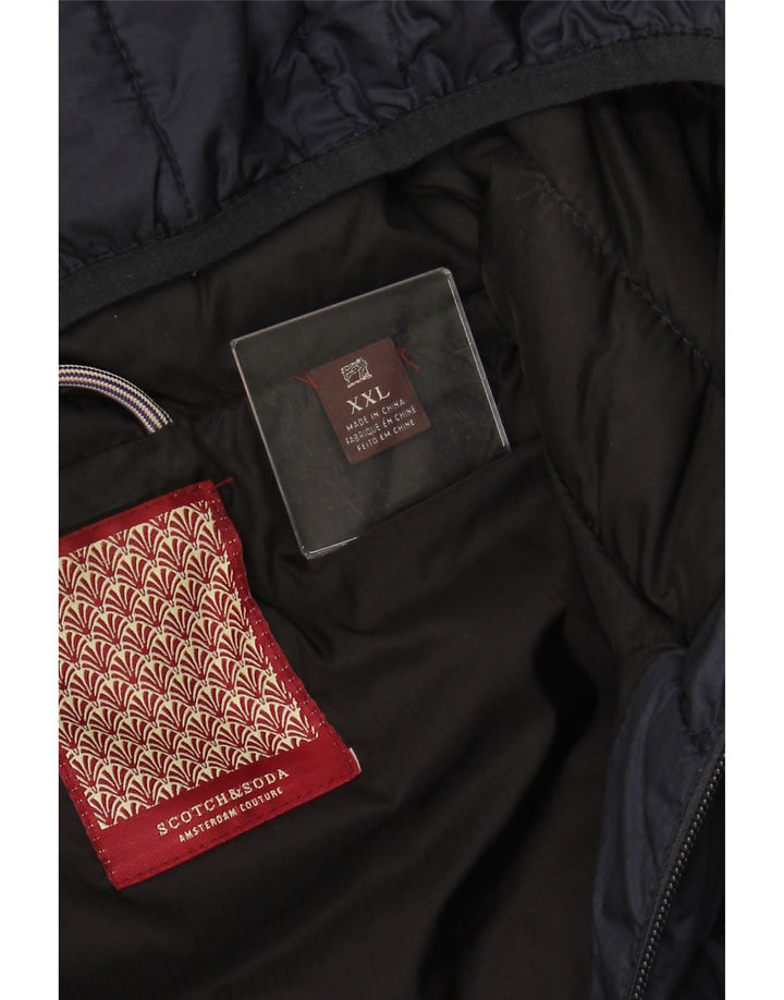 Женский утепленный жилет с капюшоном SCOTCH & SODA UK 20 2XL, темно-синий