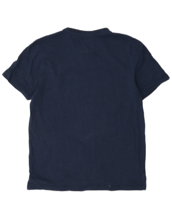 Crew Clothing Мужская футболка Top Small Темно-синяя хлопковая