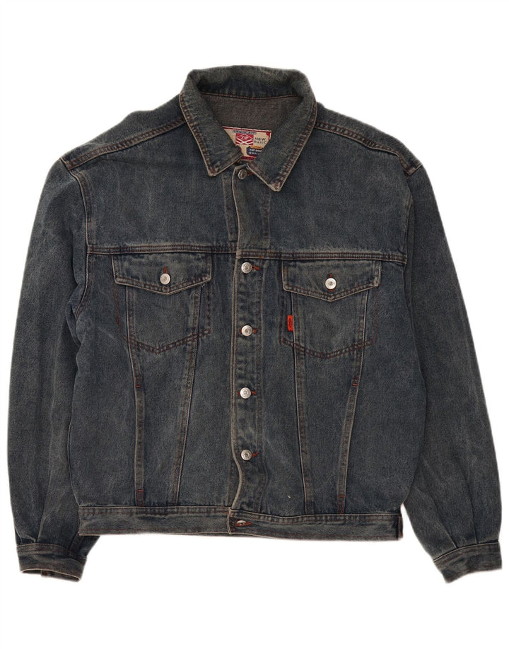 Мужская джинсовая куртка на молнии UK 40, большая синяя