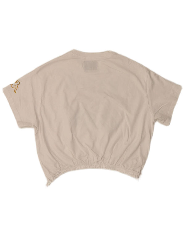 Kappa Girls Crop Graphic T-Shirt Top 13-14 Years White Cotton