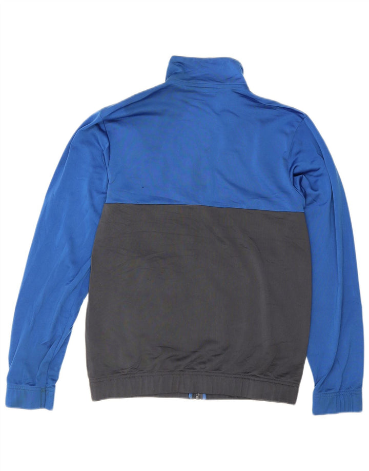 ADIDAS Mens Graphic Tracksuit Top Jacket UK 38/40 Medium Blue Colourblock