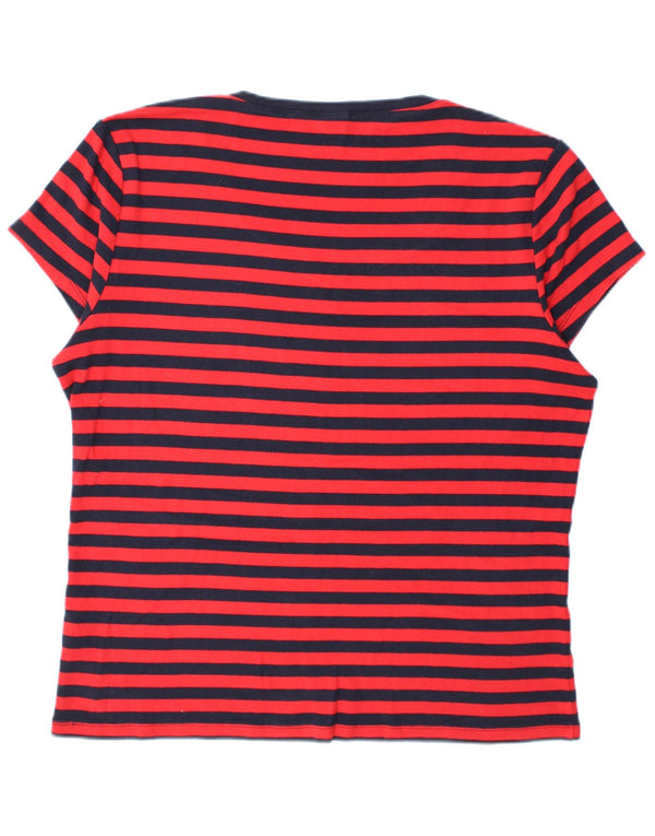 Женская футболка Tommy Hilfiger Top UK 20 2XL, хлопок в красную полоску