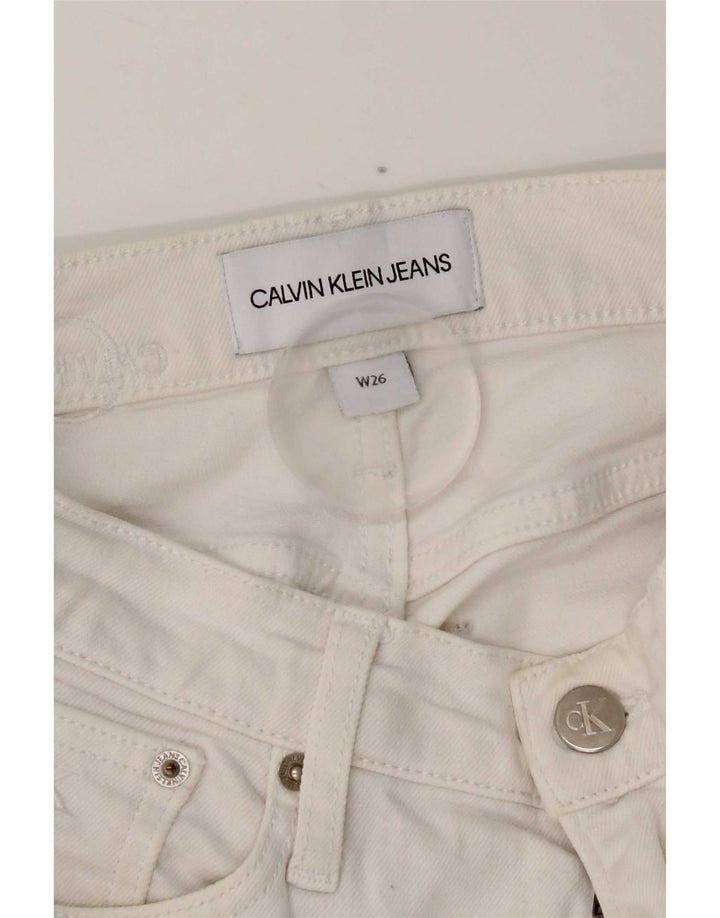 Женские зауженные джинсы Calvin Klein W26 L26 белые