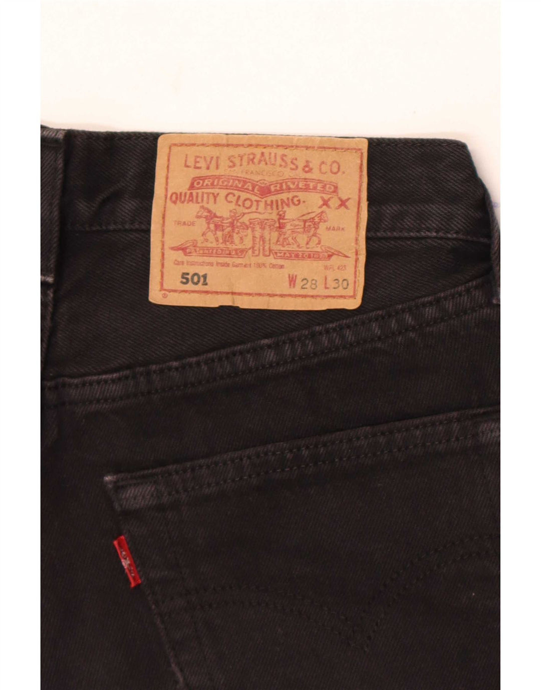 Женские джинсовые шорты Levi's 501 W28, средние черные