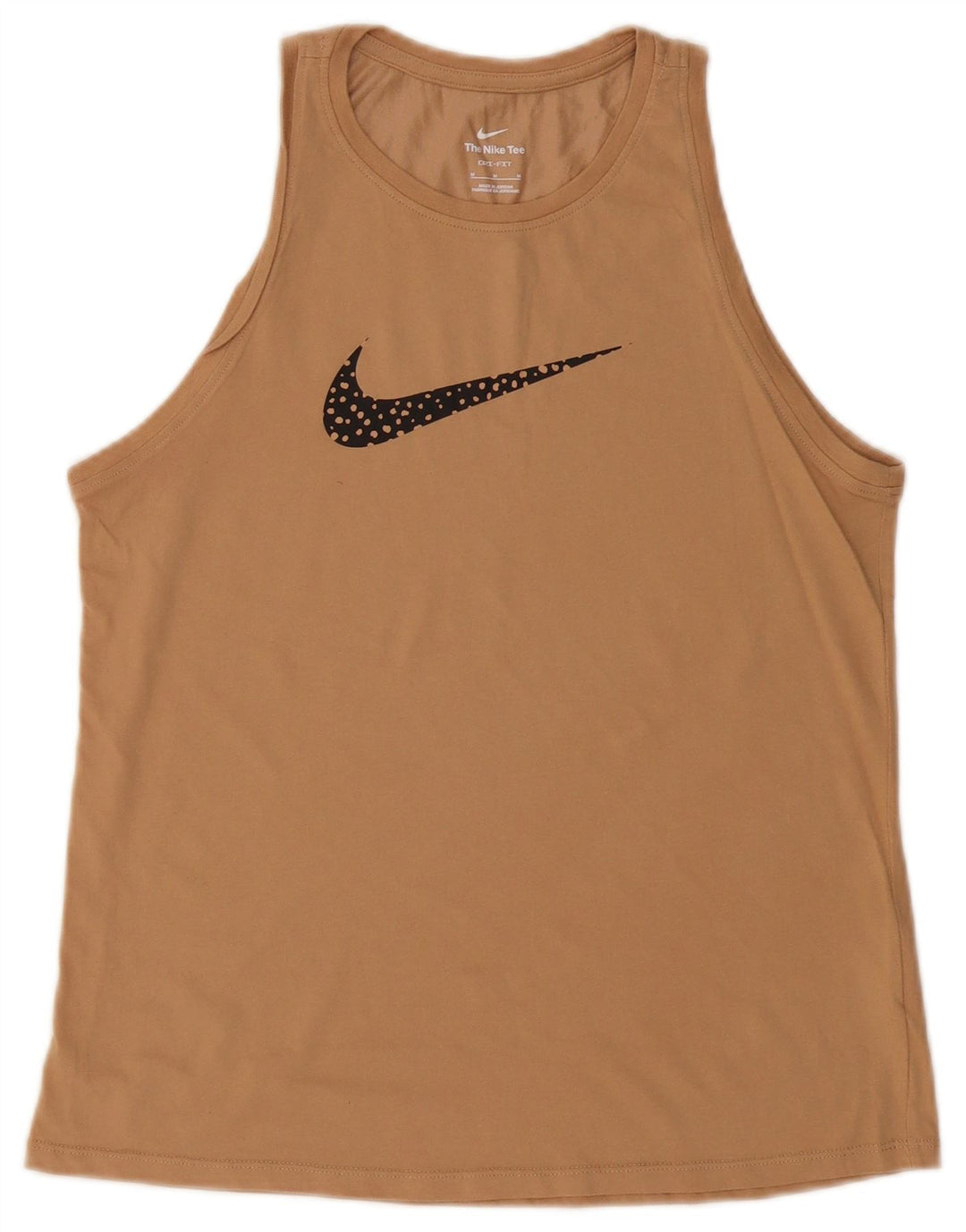 Женский жилет с графическим рисунком Nike Dri Fit UK 12, средний бежевый, хлопок
