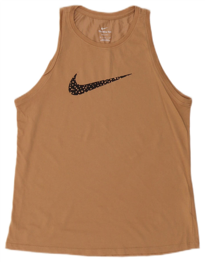 Женский жилет с графическим рисунком Nike Dri Fit UK 12, средний бежевый, хлопок