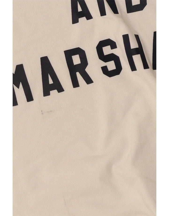 Franklin & Marshall Мужская футболка с рисунком Топ среднего размера, белый хлопок
