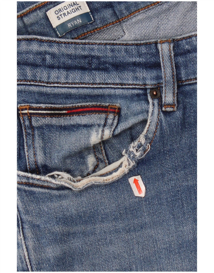 Мужские прямые джинсы Tommy Hilfiger Ryan W32 L42, синий хлопок